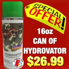 16 oz HYDROVATOR AEROSOL SPRAY CAN HYDROGRAPHICS HYDRO DIPPING ACTIVATOR FILM FS