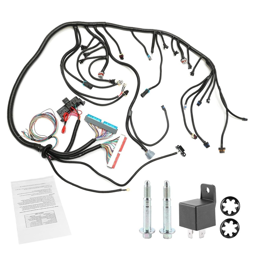 Standalone Wiring Harness 4L60E DBC for GM LS Swap LS1 4.8 5.3 6.0 Red Blue PCM