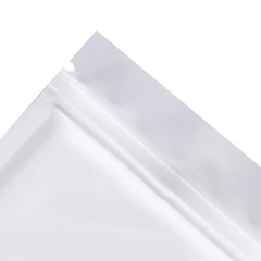 100/200/500 Matte White Mylar Foil Smell Proof Reclosable Zipper Seal Lock Bags