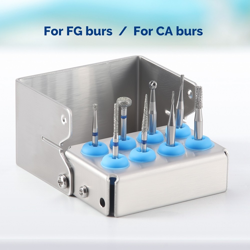 AZDENT Dental Burs Holder Block Disinfection Box 8Hole/30Hole 135℃ Autoclavable
