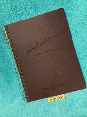 Spiral Notebook Chocolate Script Fringe Studio Journal 192 pg Dark Brown Leather