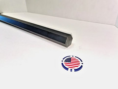 Nylon 6/6 MD Extruded Hex Rod, Black 1-1/8″ (1.125″) x 12″ length