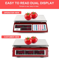 Price Computing Scale Commercial Food Scale 66Lb / 30Kg Fruit Meat