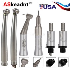 ASkeadnt Dental E-generator LED High Speed/Low Speed Handpiece Kit 2/4Hole