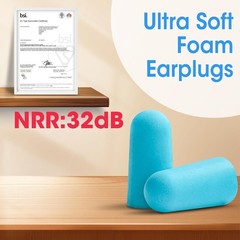 200pcs Ear Plugs Soft Foam Sleep 100pair Travel Noise Shooting Working Lot Bulk