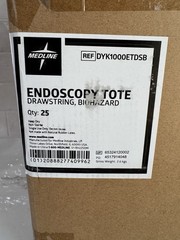 25 Medline Drawstring Endoscope Isolation Totes Biohazard Tote with Drawstring