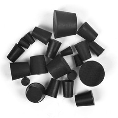 21 Pack Solid Rubber Stopper, Black Lab Plug, 000# – 8# Sizes Assortment, 11…