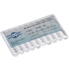 House Brand Dentistry 400606 Barbed Broaches #6 Coarse 25mm Black Sterile 10/Pk