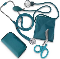 Aneroid Sphygmomanometer Stethoscope Kit Manual Blood Pressure BP Cuff Gauge