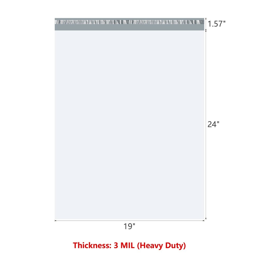 KSK Packaging 19″ x 24″ Plain Poly Mailers Shipping Envelopes 3MIL