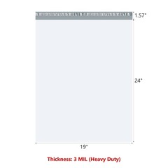 KSK Packaging 19″ x 24″ Plain Poly Mailers Shipping Envelopes 3MIL