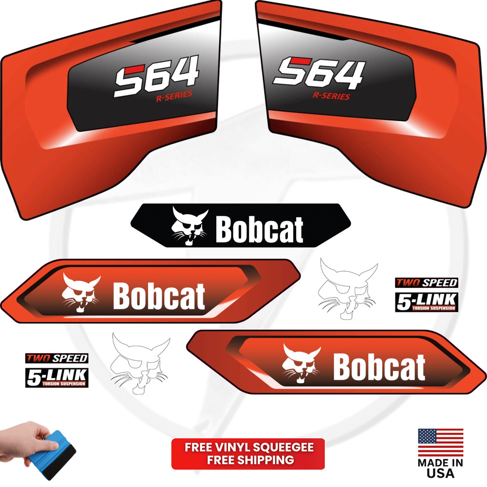 Fits Bobcat S64 Main Decals Skid Steer Stickers – Free Shipping – 3M Vinyl