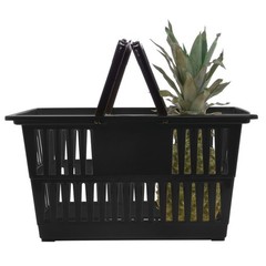 HUBERT Plastic Shopping Basket Black – 18 1/4″L x 13 1/4″W x 9 1/8″D