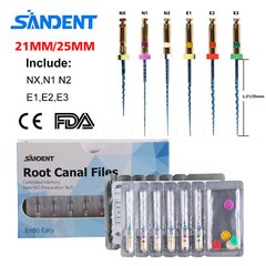 6pcs Dental NiTi Super Files Rotary Tip Endodontic Endo Motor Root Canal 21/25MM