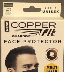 Copper Fit Guardwell Neck Gaiter Face Mask Protector Adult Unisex Charcoal