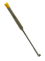 8″ Gold Tipped Flat Handle Smooth Snook Hook, Veterinary Spay Hook Instrument
