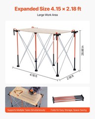 Aluminum Portable Foldable Workstand 2500lb 4.15×2.18ft Collapsible