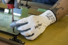 Ansell HyFlex 11-800 Nylon Glove, Gray Foam Nitrile Coating, Knit Wrist Cuff,…