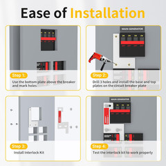 Generator Interlock Kit Compatible with ITE, Murray, Gould, Thomas, Siemens a…