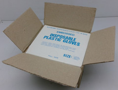 ONE (1) Case (1000 Gloves) EMBOSSED DISPOSABLE PLASTIC GLOVES Size SMALL #206UN