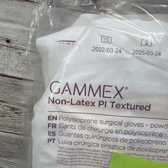 Gammex Non-Latex PI Textured Surgical Gloves *6 PAIR* Size: 8.5 *See Date*3-25