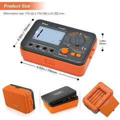 1000V Insulation Resistance Meter MegOhm Tester Portable 2000MΩ Megohmmeter Volt