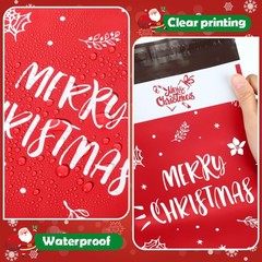 300 Pcs Christmas Poly Mailers 6 x 9 Inch Merry Christmas Shipping Bags for M…