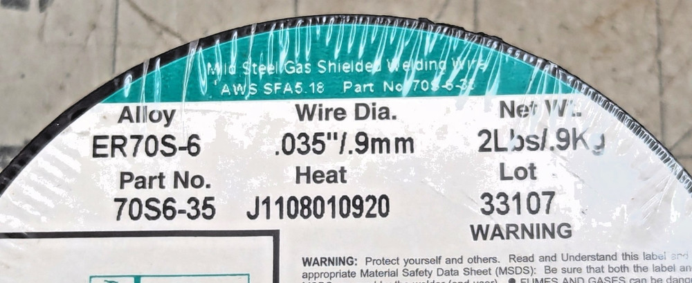 2 Pounds ER70S-6 .035 MIG Mild Steel Welding Wire Spool GO WELD BROCO [Z4FL]