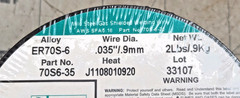 2 Pounds ER70S-6 .035 MIG Mild Steel Welding Wire Spool GO WELD BROCO [Z4FL]