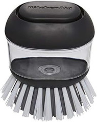 Soap Dispensing Palm Brush with Built in Easy to Fill Soap Dispenser, Non Slip G