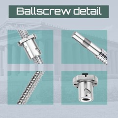 SFU1605 Ball Screw 250-2000mm Ballscrew+BK/BF12+Nut Housing+6.35*10mm Coupler