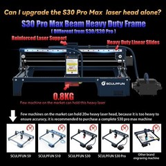 SCULPFUN S30 PRO MAX 20W Laser Engraver w/ Air Assist Kit Replaceable Lens H2R7