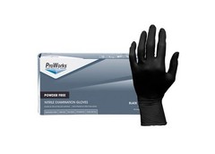 Proworks 5 mil Powder-Free Nitrile Disposable Gloves, Black, X-Large,
