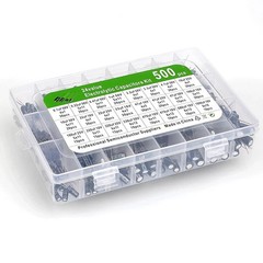 500PCS Electrolytic Capacitor Kit 24 Values 0.1uF-1000uF 10V-50V
