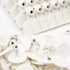 100 Pcs Blank Livestock Identification Ear Tags for Cattle Cow Pig Goat Sheep