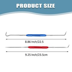 Litoexpe Double Pointed Scriber 4 Pcs, Metal Scribe Tool Hook 9.25 Inch Blue
