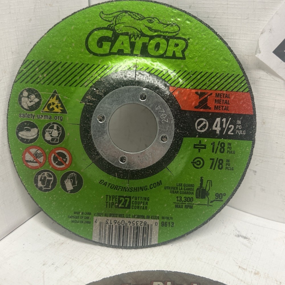 1PC-GATOR BLADE 4 1/2″ METAL/STAINLESS CUTTING DISC/BLADE 9613~13300 MAX RPM