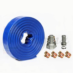 Sigma 1-1/2″ 1.5″ inch X 50′ Ft Feet PVC Lay Flat Pump Discharge Hose & Camlocks