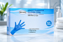 MED-GLOVE Medical Examination Gloves(TPE) , XL- 2 Boxes of 100