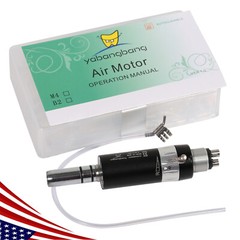 Slow/Low Speed E-type Air Motor Handpiece 4-Holes Yabang black CE Dental