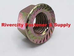 M12-1.25 JIS Flange Nuts Small Hex M12x1.25 Nut 12mm x 1.25 Serrated Flange 10.9