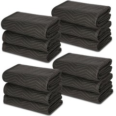 12 Packing Heavy Duty Moving Blankets 80″ x72″(65lb/dz) Furniture Shipping Pads