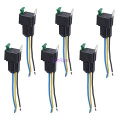 6 Pack 12V DC 30 Amp 4-Pin Automotive Relay Harness Set Switch Fuse US