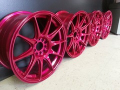 Transparent Candy Pink Raspberry Powder Coating Paint – New 1LB