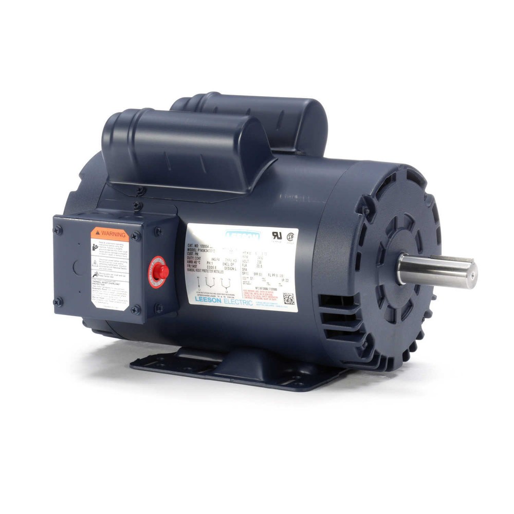 Leeson Electric Motor 120554.00 5 HP 3450 Rpm Single Phase 230 5 hp 145T Frame