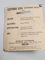 Vintage Stanley CD7080 US4 Cupboard Catch Satin Brass Plated Spring Latch New