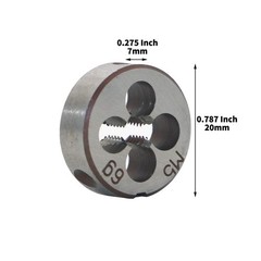 HSS 5mm X 0.8 Metric Right Hand Round Die, Machine Thread Die M5 X 0.8mm Pitc…