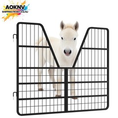 52″W x 42″H Horse Stall 3 Layers Steel Gate for Horse Heavy Duty Horse Gate