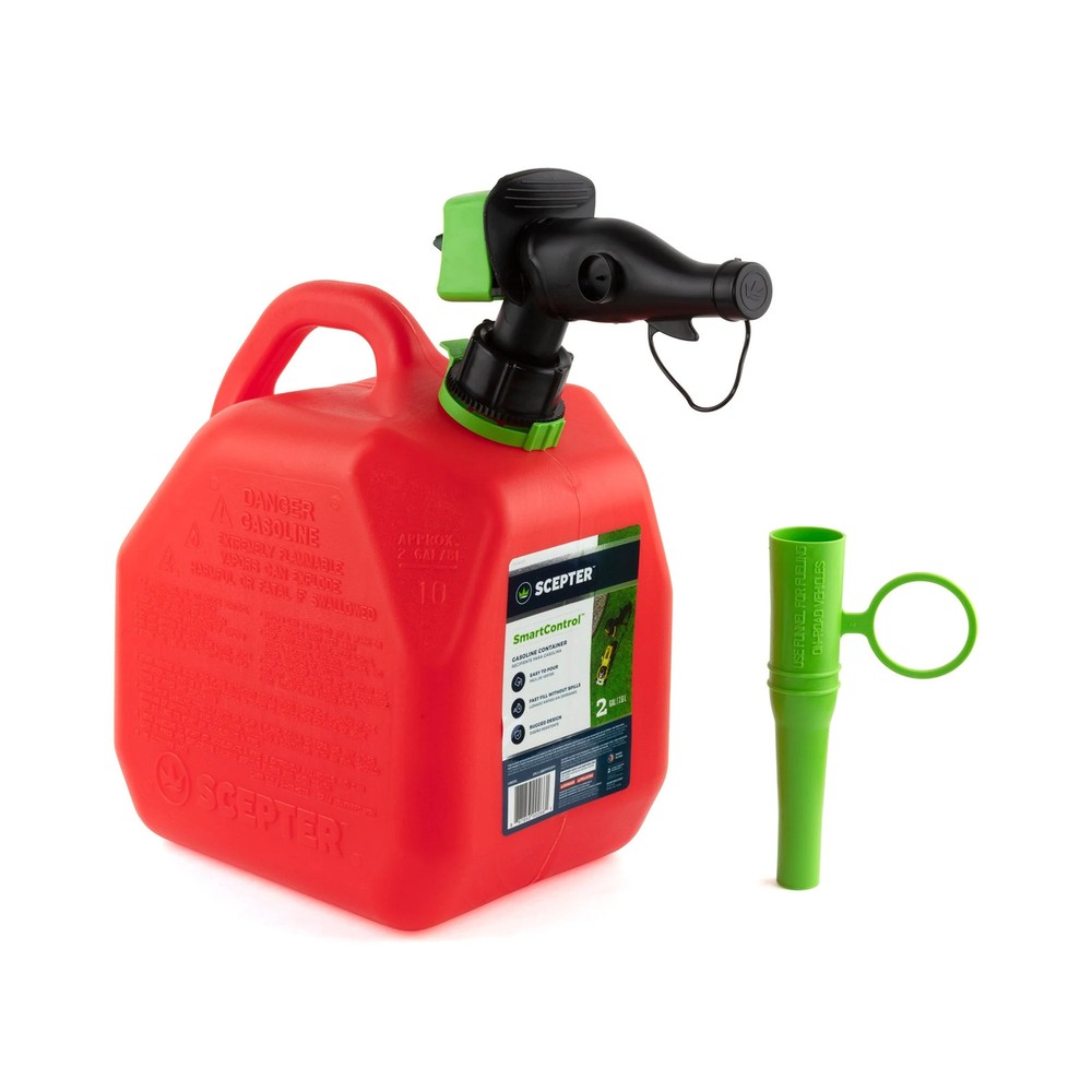 Scepter 2 Gallon Smart Control Gas Can | FR1G253 Red Portable Fuel Container