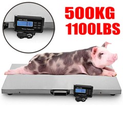 1000lbs Animal Scale Stainless Platform Scales for Hogs Goat Sheep Alpacas Pig